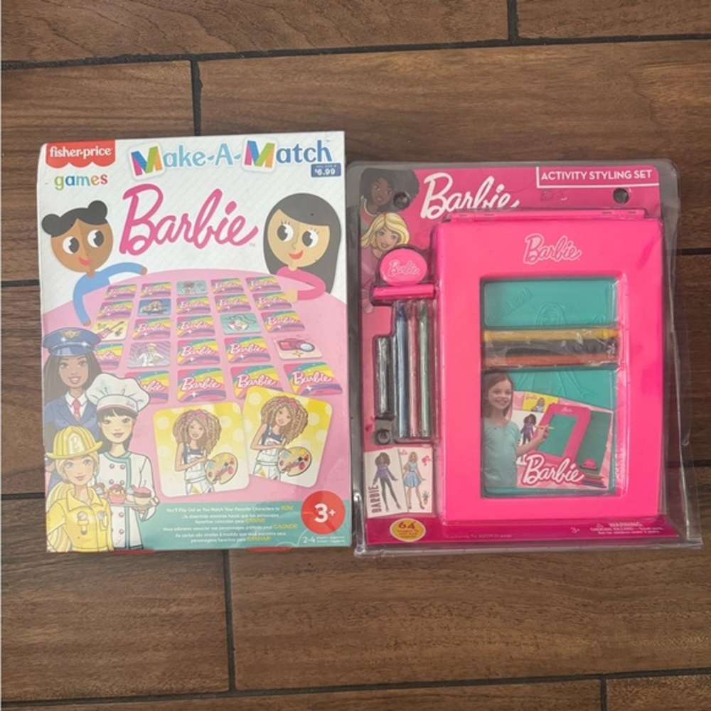 Fisher-Price Barbie Styling Set and Matching Game set of 2